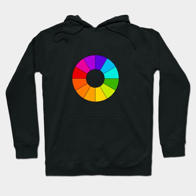 Simple Color Wheel Rainbow Hoodie by novabee